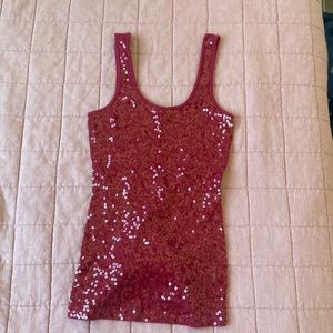 Sparkly red tank top